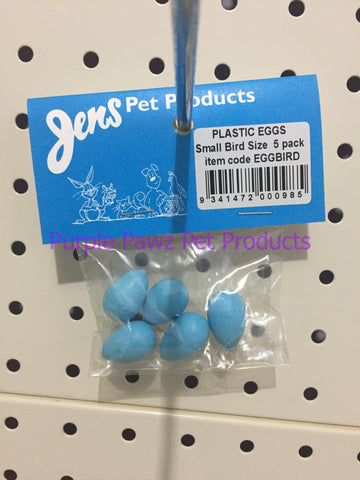 ~PLASTIC / CANARY / FAKE EGGS / 5 PACK~