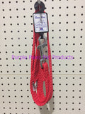 ~BEAU PETS / DOUBLE NYLON / DOG LEAD / 20MM x 90CM / RED / WITH CLIP~