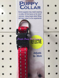 ~NYLON PUPPY COLLARS WITH REFLECTIVE THREAD 4 COLOURS~