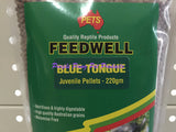 ~PETS / FEEDWELL / BLUE TONGUE / JUVENILE / PELLETS / 220G~