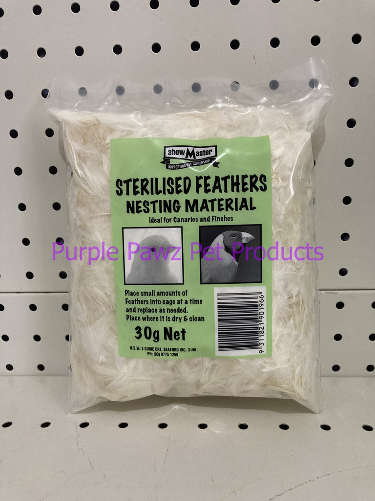 ~SHOWMASTER / STERILISED FEATHERS / NESTING MATERIAL / 30G~