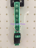 ~GUARDIAN GEAR TWO TONE PAWPRINT ADJUSTABLE DOG COLLARS 2 COLOURS LEFT 10"-16"~