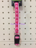 ~GUARDIAN GEAR TWO TONE PAWPRINT ADJUSTABLE DOG COLLARS 5 COLOURS 14"-20"~
