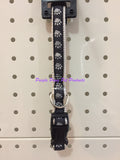 ~GUARDIAN GEAR TWO TONE PAWPRINT ADJUSTABLE DOG COLLARS 5 COLOURS 14"-20"~