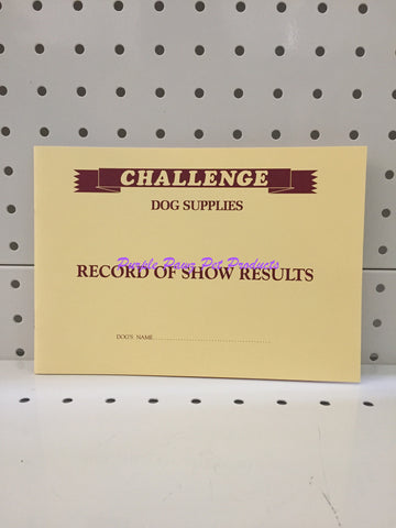 ~CHALLENGE / DOG SHOW / RECORD OF SHOW RESULTS BOOK~