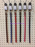 ~DELUXE LEATHER DOG COLLARS / PLAIN / 30CM / 6 COLOURS~